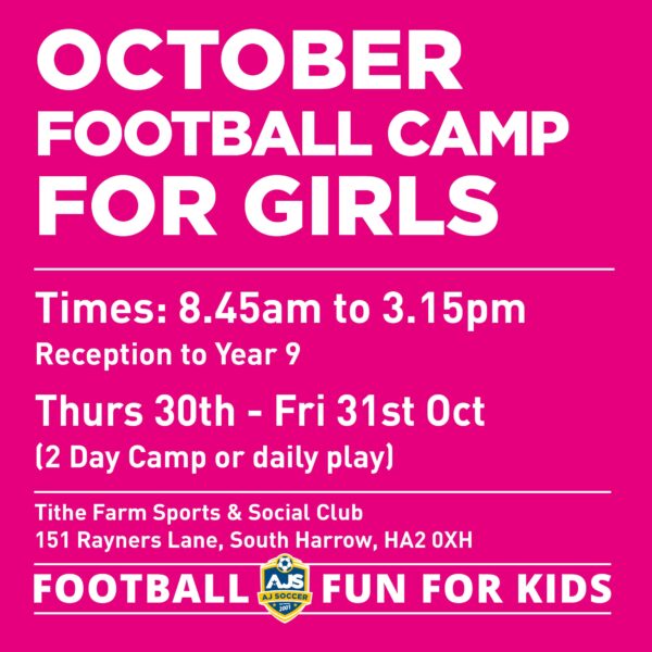 October Football Camp 2025 Girls only