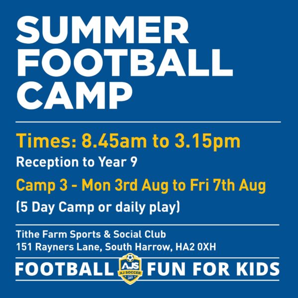 Camp 3 – Summer Football Camp 2026 Boys & Girls